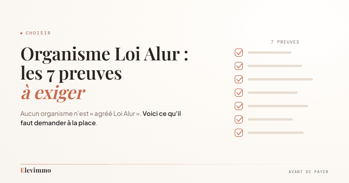Liste de contrôle à sept cases cochées, reprenant les sept preuves à exiger d’un organisme de formation avant tout paiement